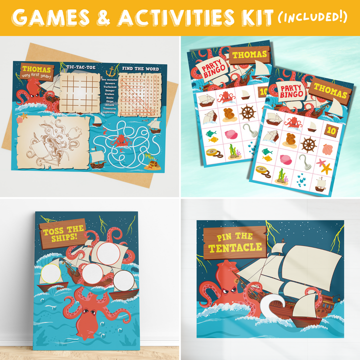 Kraken Party Games and Activities Kit