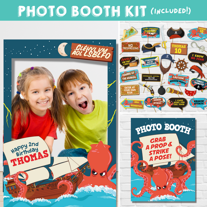 Kraken Party Photo Booth Kit