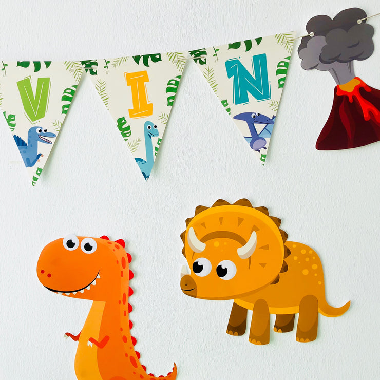 Little Dino Birthday Banner