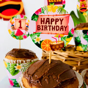 Luau Birthday Cupcake Topper