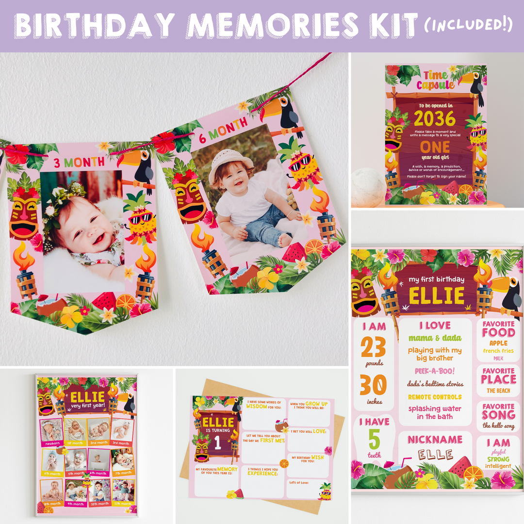 Luau Birthday Memories Kit