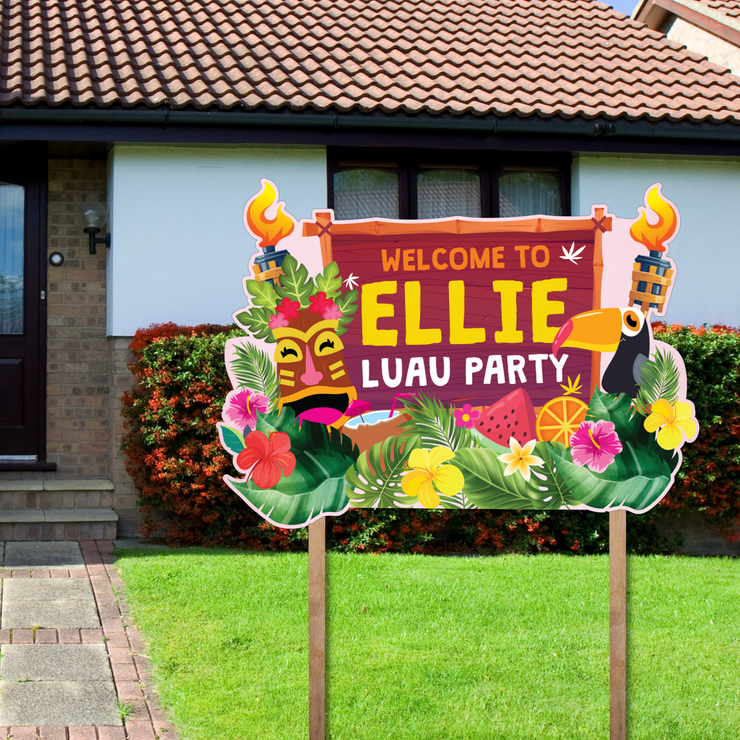 Luau Hawaiian Party Yard Sign