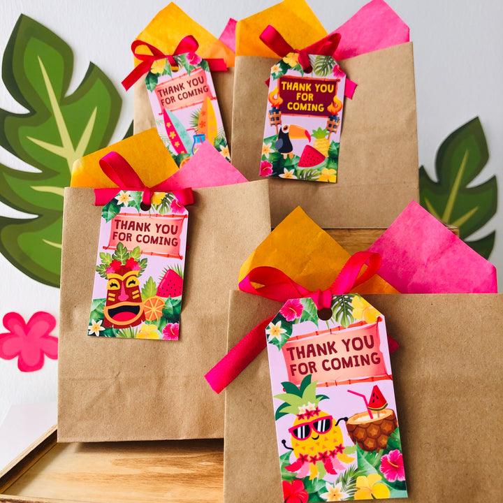 Luau Party Favor Tags