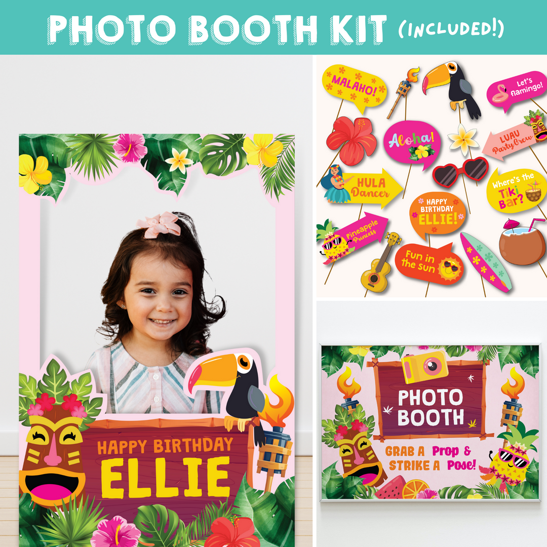 Luau Party Photo Booth Kit