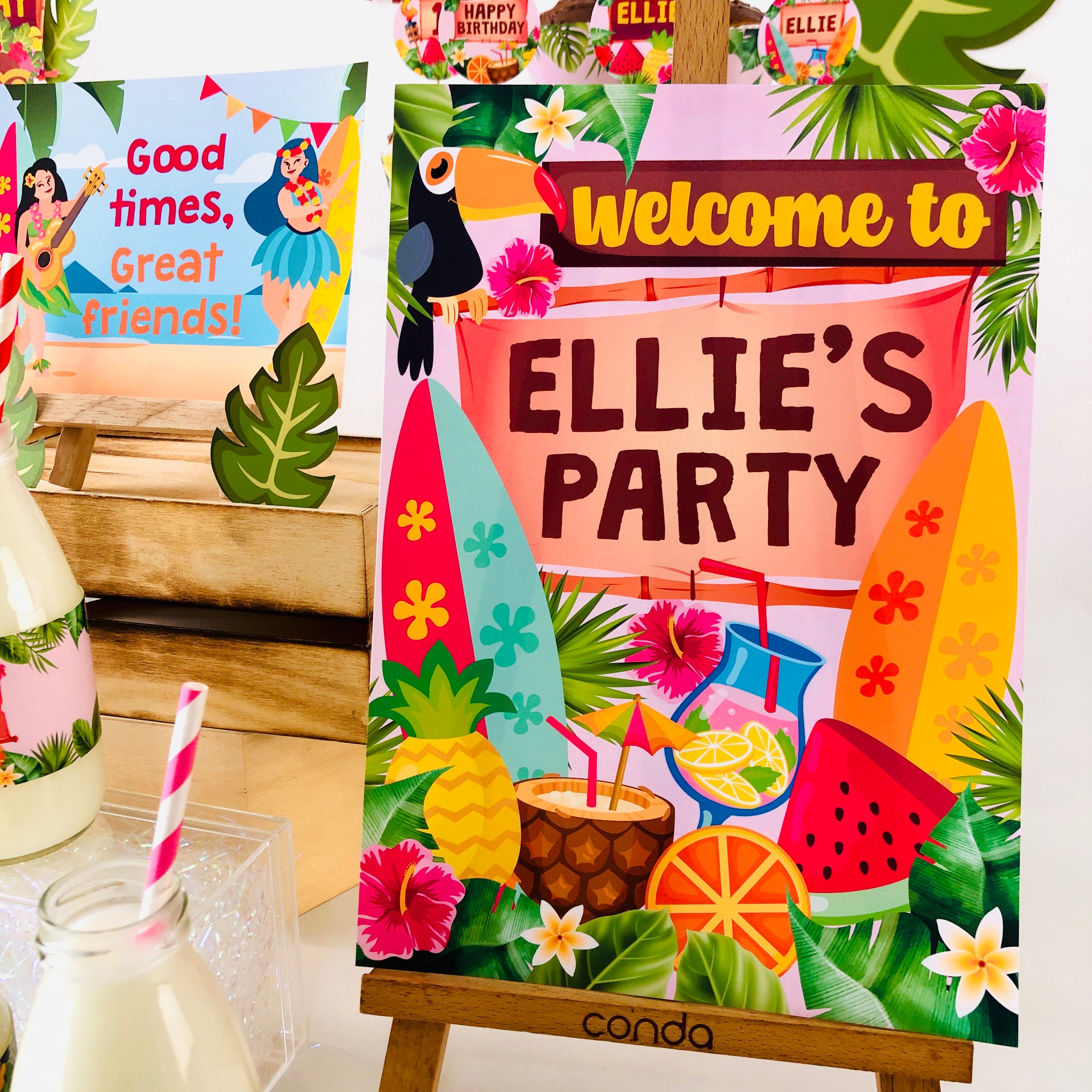 Luau Welcome Sign - Printable Party Decor – PigsyParty