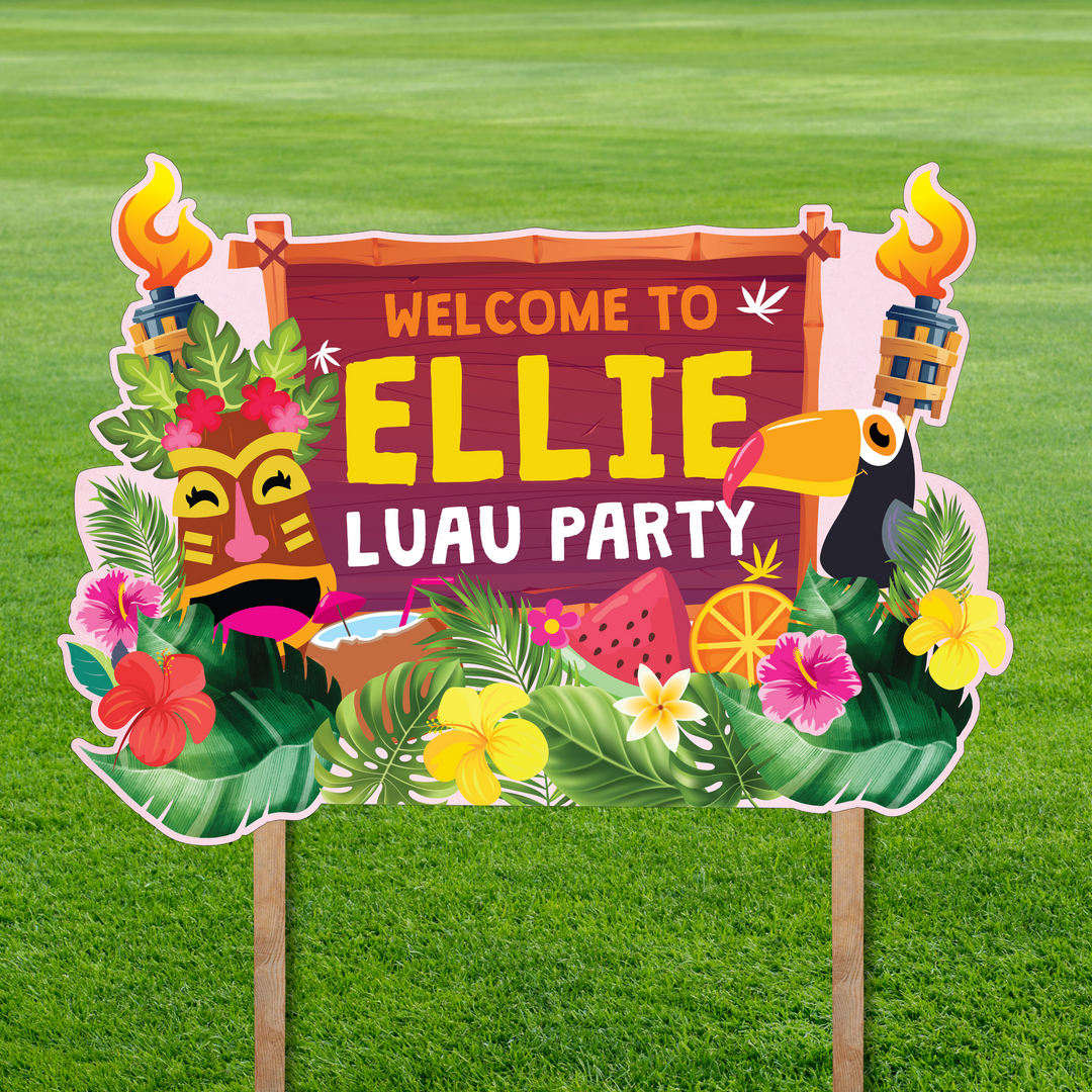 Luau Yard Sign