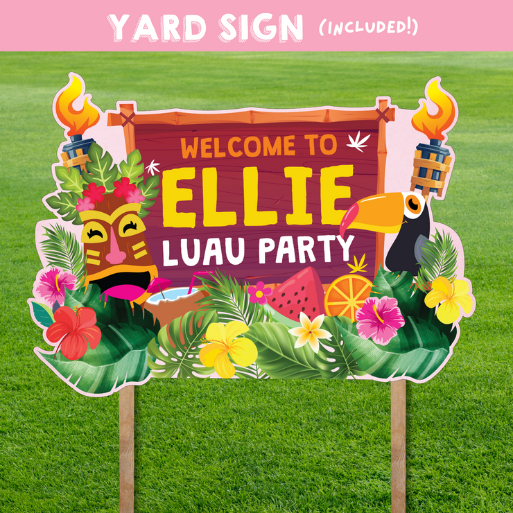 Luau Yard Sign