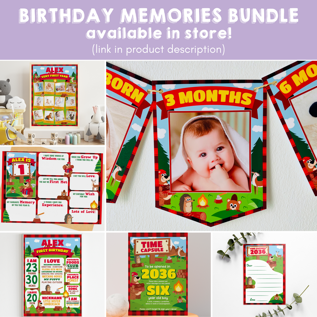 Lumberjack Birthday Memories Bundle