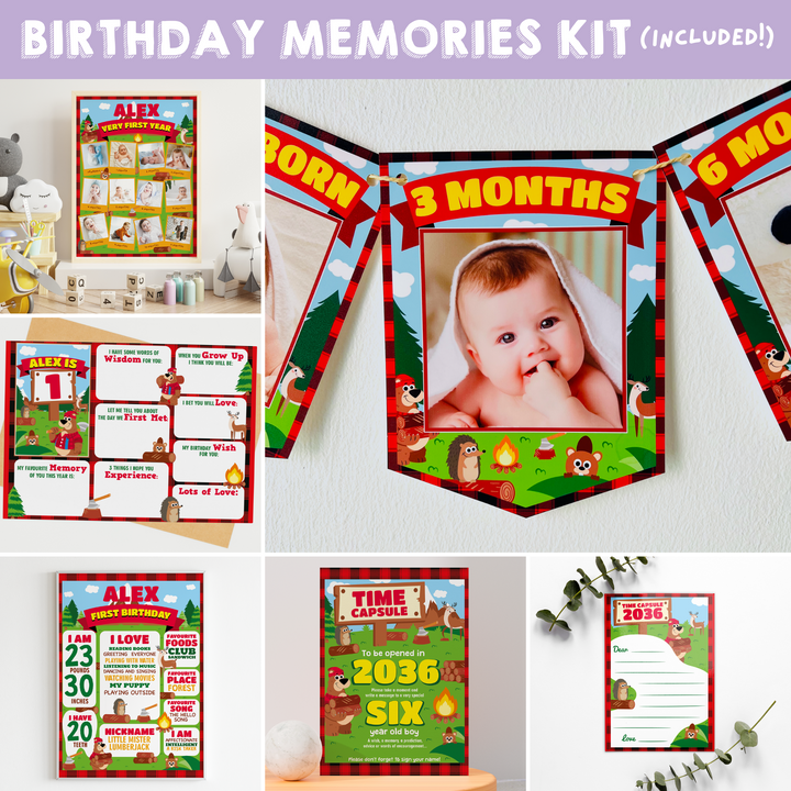 Lumberjack Birthday Memories Kit