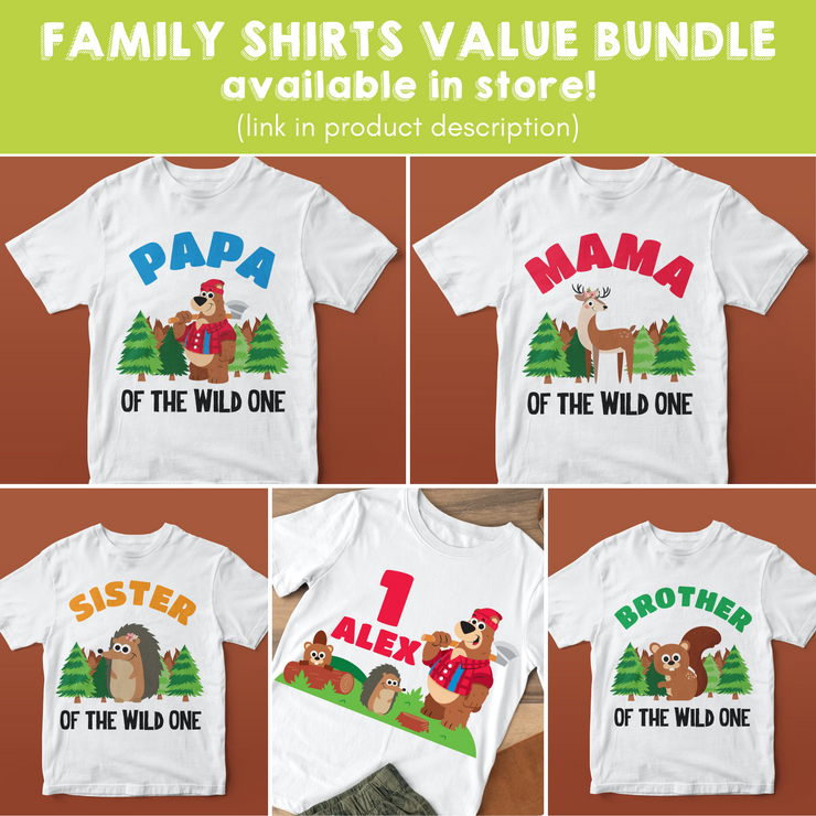Lumberjack Birthday Shirts Family Bundle