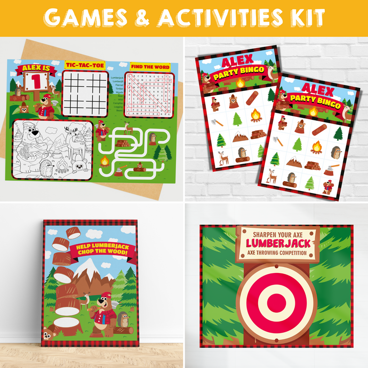 Lumberjack Party Games & Activities Kit
