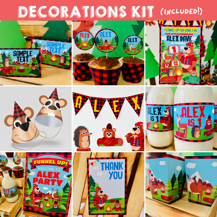 Lumberjack Party Decorations Kit