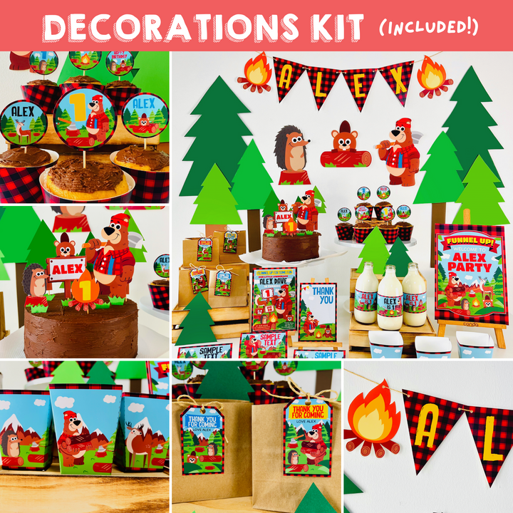Lumberjack Party Decorations Kit