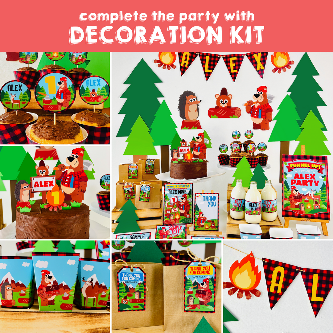 Lumberjack Party Decorations Kit