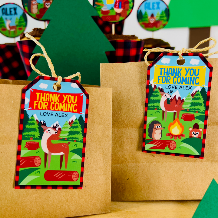 Lumberjack Party Favor Tags