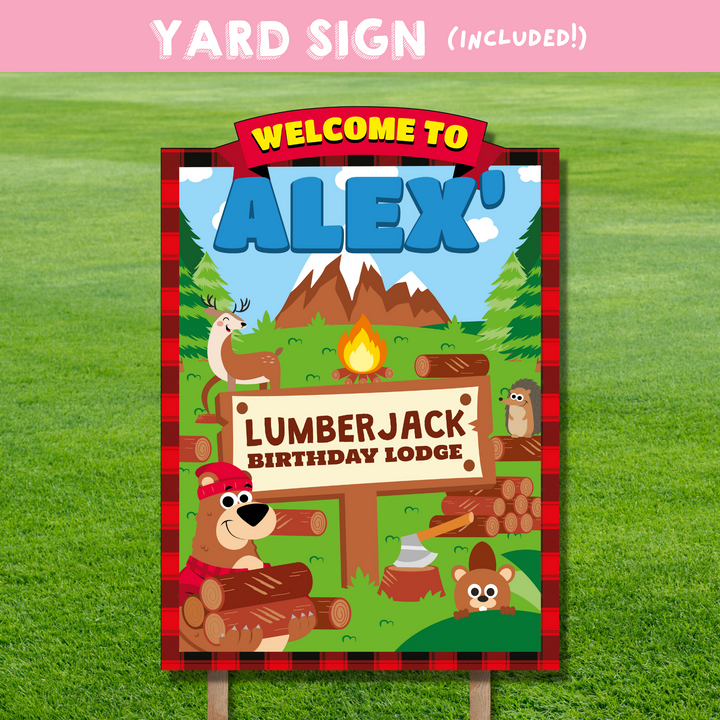 Lumberjack Party Yard Sign