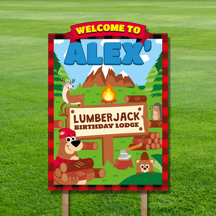 Lumberjack Party Yard Sign