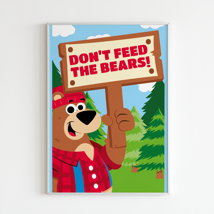 Lumberjack Poster 'Don't Feed the Bears'