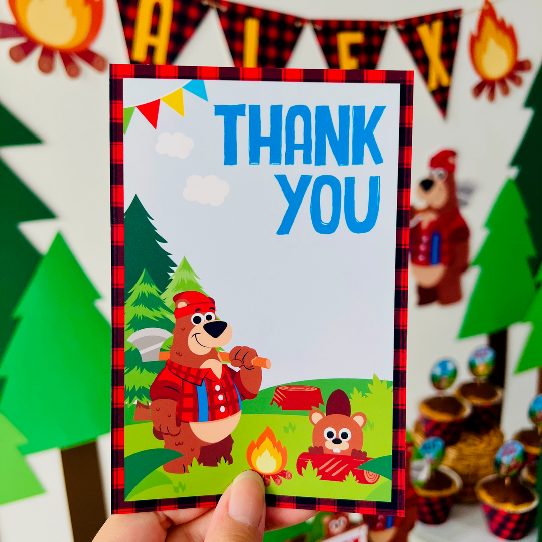 Lumberjack Thank You Card