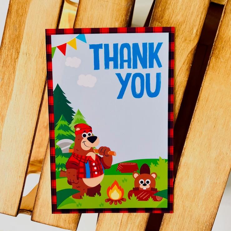 Lumberjack Thank You Card