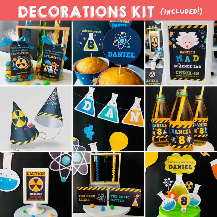 Mad Science Party Decorations Kit