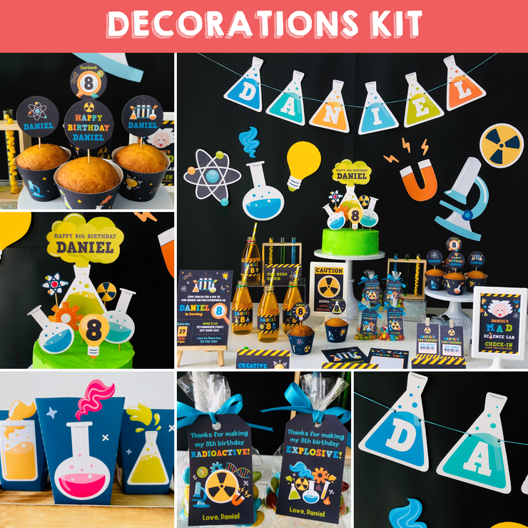 Mad Science Party Decorations Kit