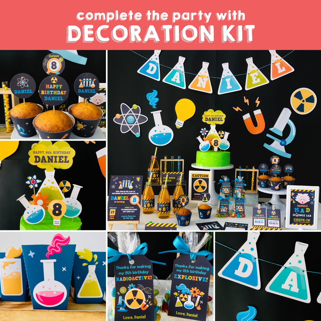 Mad Science Party Decorations Kit