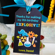 Mad Science Party Favor Tag