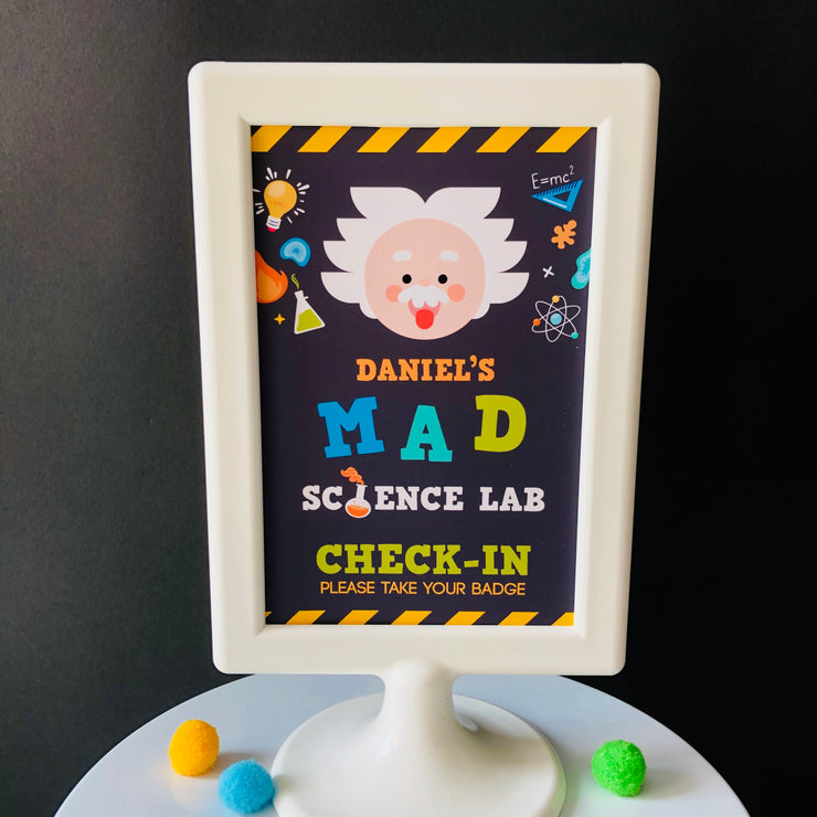 Mad Science Party Lab Sign