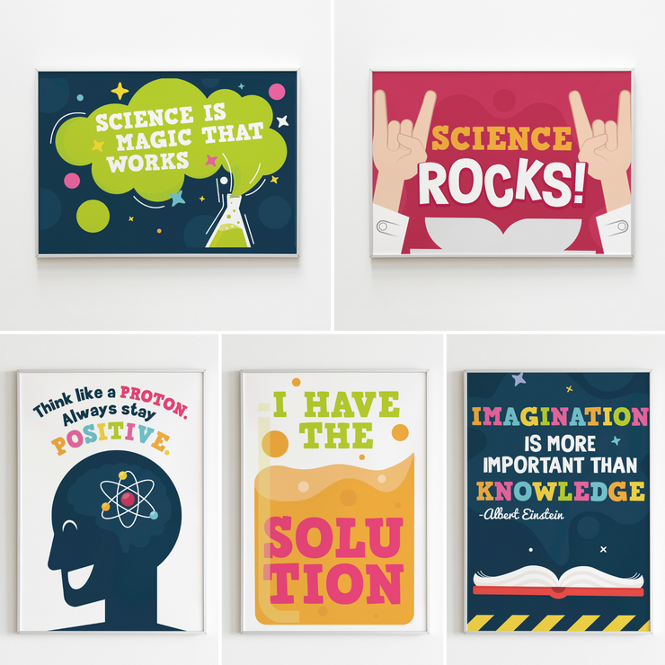 Mad Science Party Posters Bundle