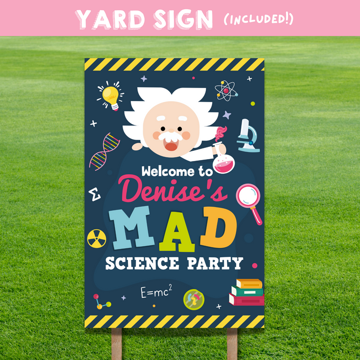 Mad Science Party Yard SIgn