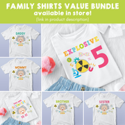 Mad Science Pink Birthday Shirts Family Bundle