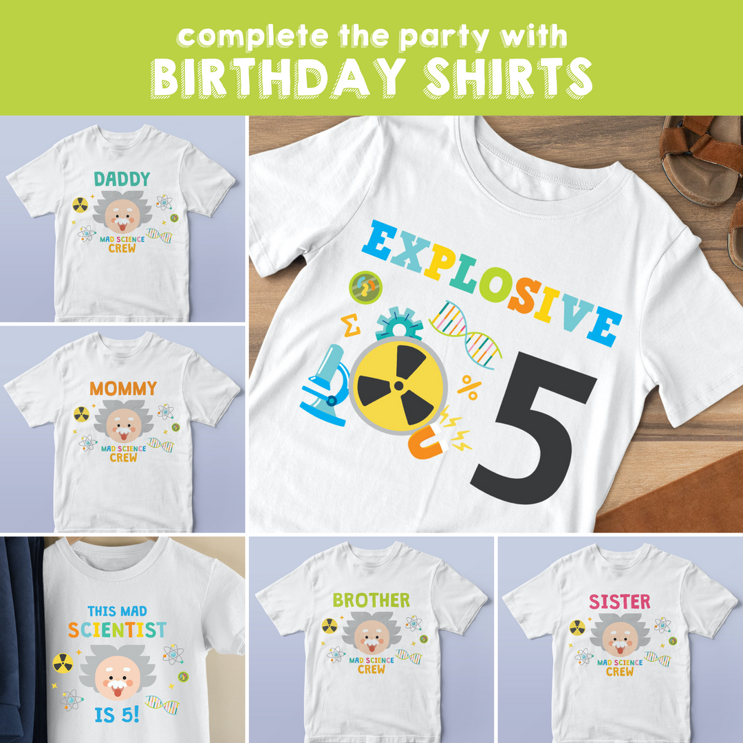 Mad Science Pink Birthday Shirts