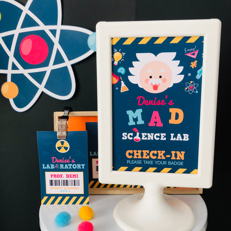 Mad Science Pink Lab Sign Printable | Pigsy Party – PigsyParty