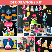 Mad Science Pink Party Decorations Kit