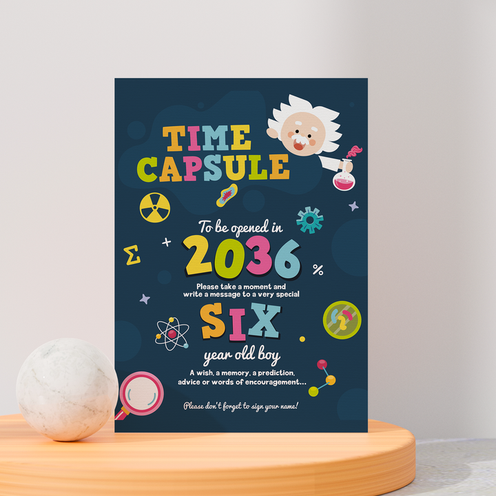 Mad Science Time Capsule Display Sign