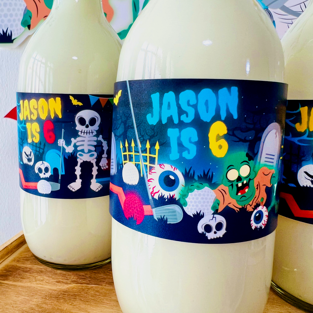 Monster Mini Golf Drink Labels