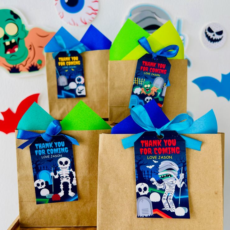 Monster Mini Golf Party Favor Tags