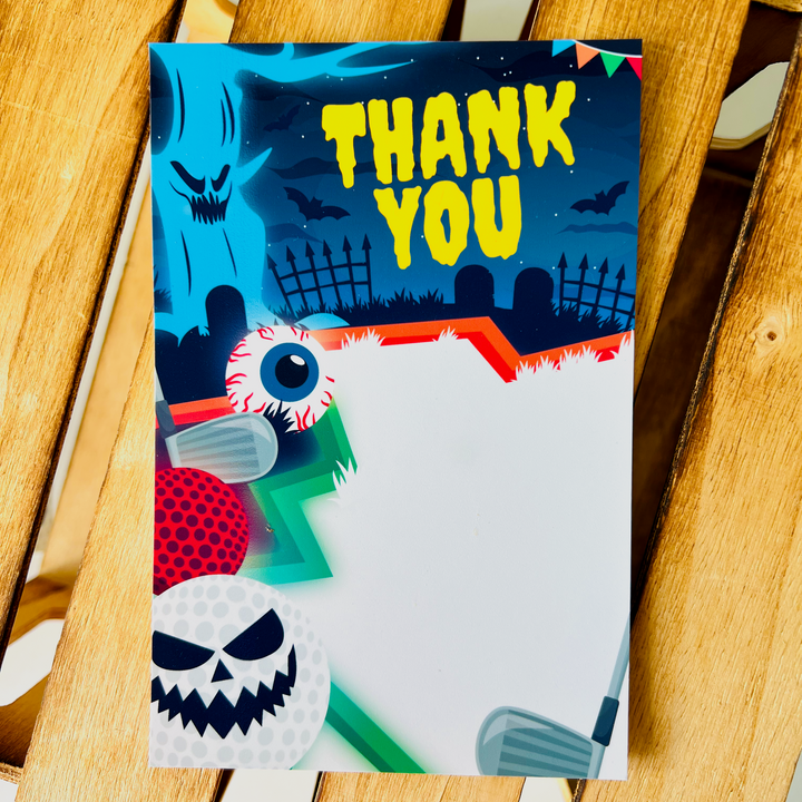 Monster Mini Golf Thank You Card