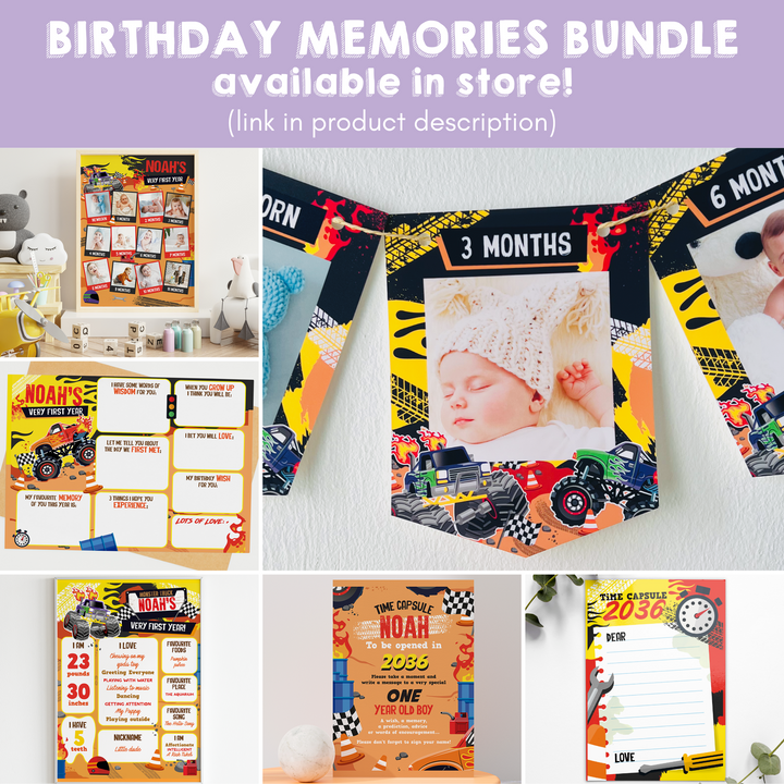 Monster Truck Birthday Memories Bundle