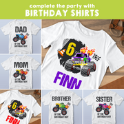 Monster Truck Birthday Shirts