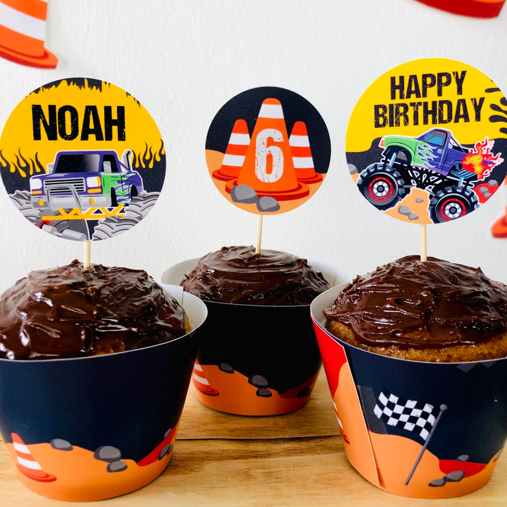 Monster Truck Cupcake Wrappers