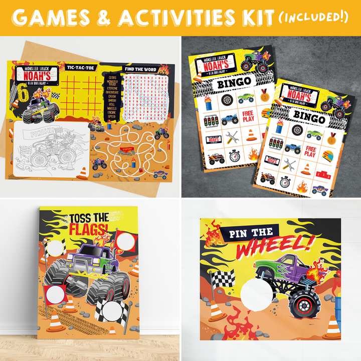 Monster Truck Games and Activities Kit