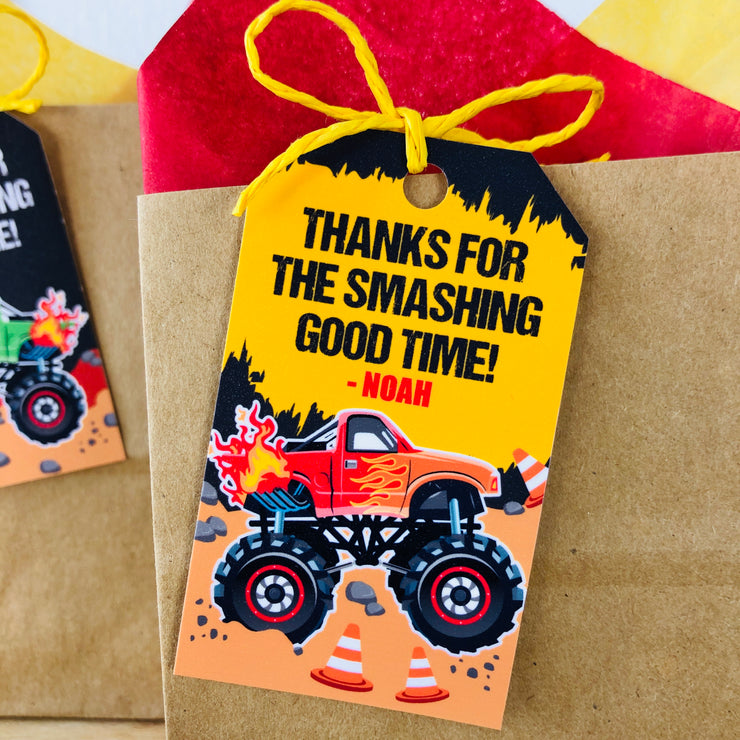 Monster Truck Gift Tag