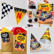 Monster Truck Party Decorations Kit