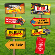 Monster Truck Party Directional Signs