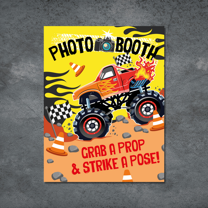 Monster Truck Photo Booth Display Sign