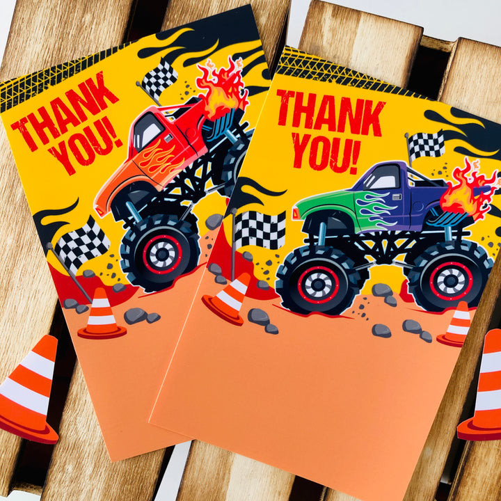 Monster Truck Thank You Card