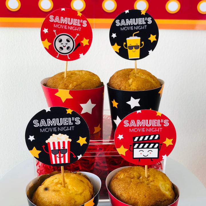 Movie Night Cupcake Toppers