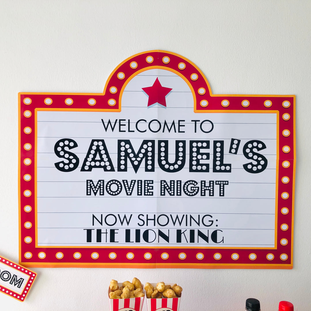 Movie Night Party Backdrop